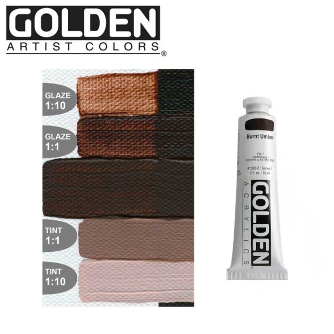 Golden Artist Colors - Heavy Body Acrylic 2oz - Burnt Umber