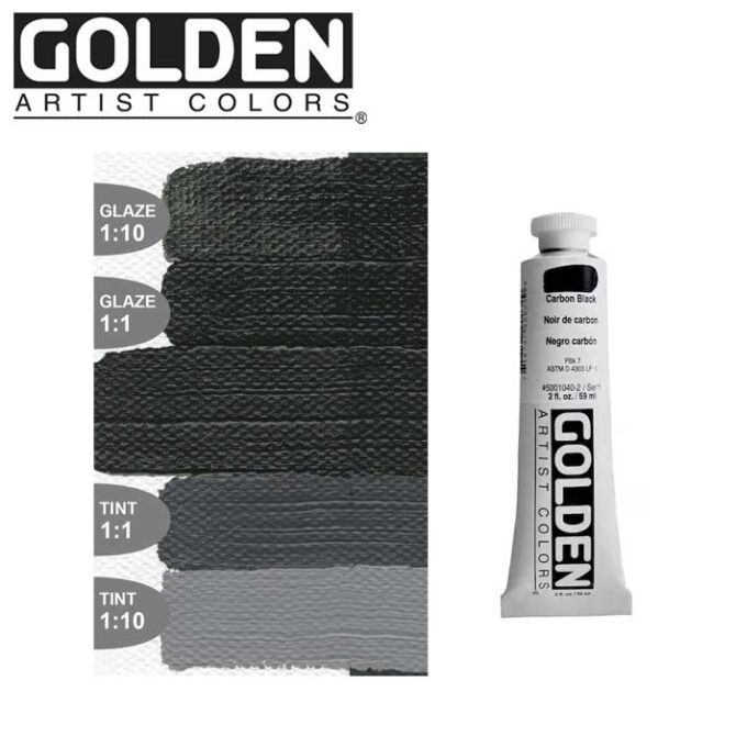 Golden Artist Colors - Heavy Body Acrylic 2oz - Carbon Black
