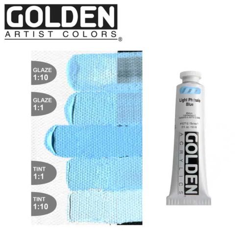 Golden Artist Colors - Heavy Body Acrylic 2oz - Light Phthalo Blue