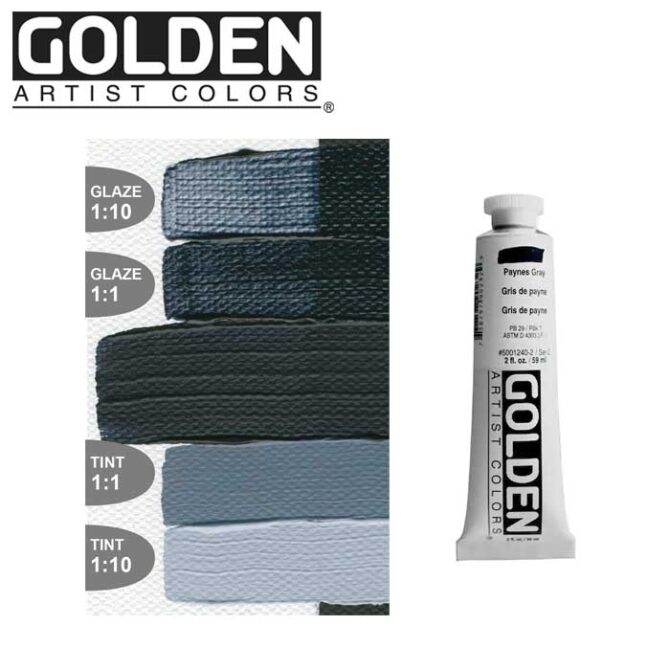 Golden Artist Colors - Heavy Body Acrylic 2oz - Paynes Gray