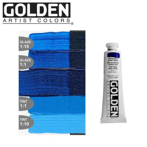 Golden Artist Colors - Heavy Body Acrylic 2oz - Phthalo Blue (Green Shade)