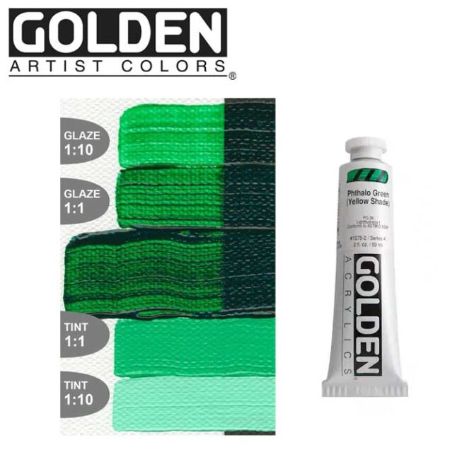 Golden Artist Colors - Heavy Body Acrylic 2oz - Phthalo Green (Yellow Shade)