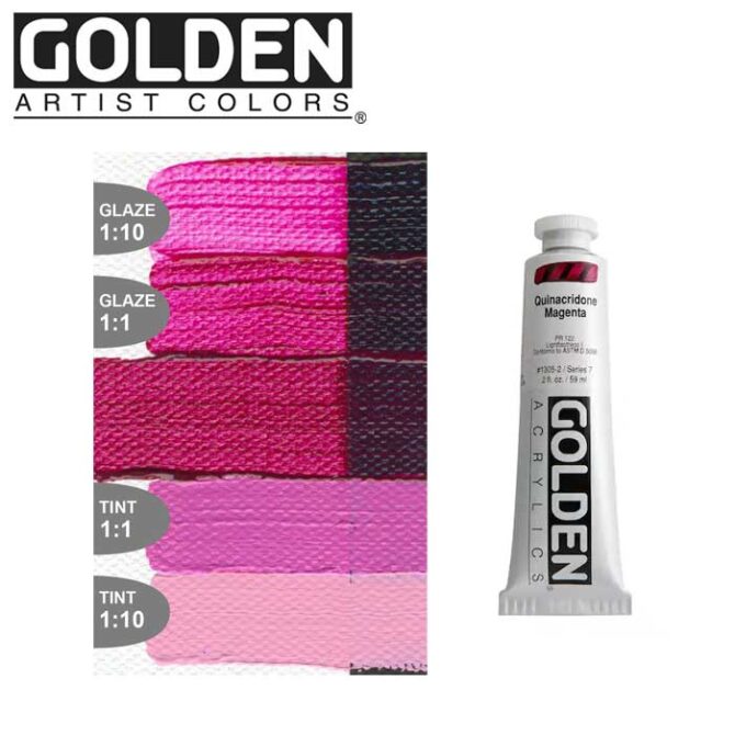 Golden Artist Colors - Heavy Body Acrylic 2oz - Quinacridone Magenta