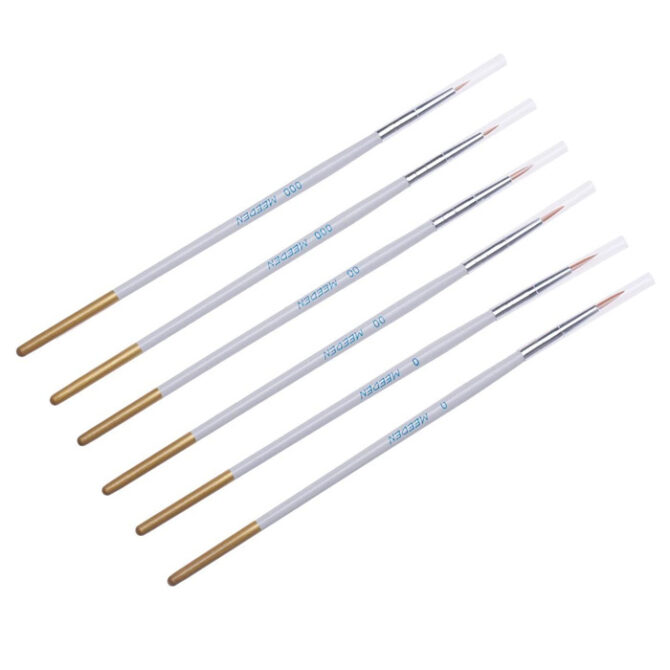 6 Miniature Art Brushes for Fine Detailing