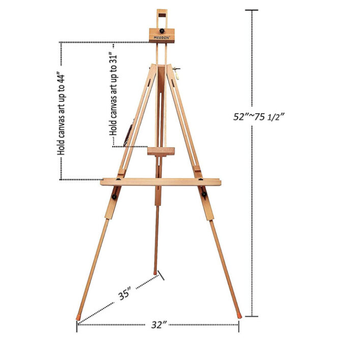 MEEDEN Tripod Field Painting Easel with Carrying Case
