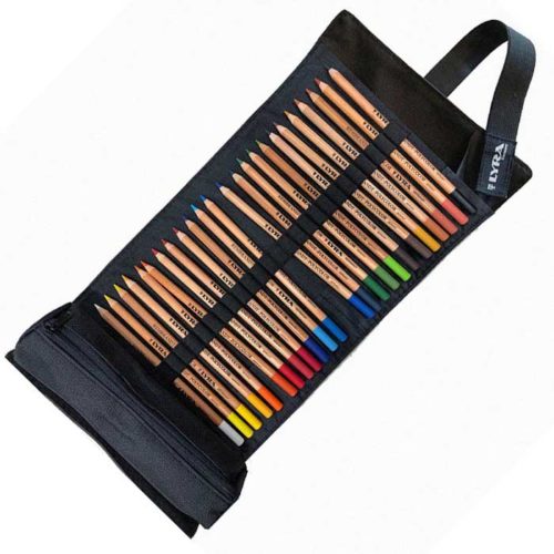Polycolor Pencils, set of 24 in the Roll Holder