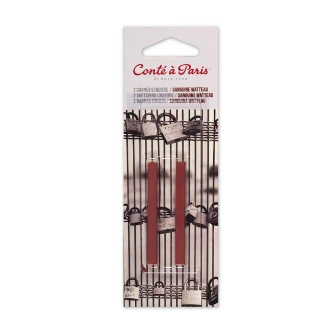 Package of 2 Sketching Crayons - Sanguine Watteau.