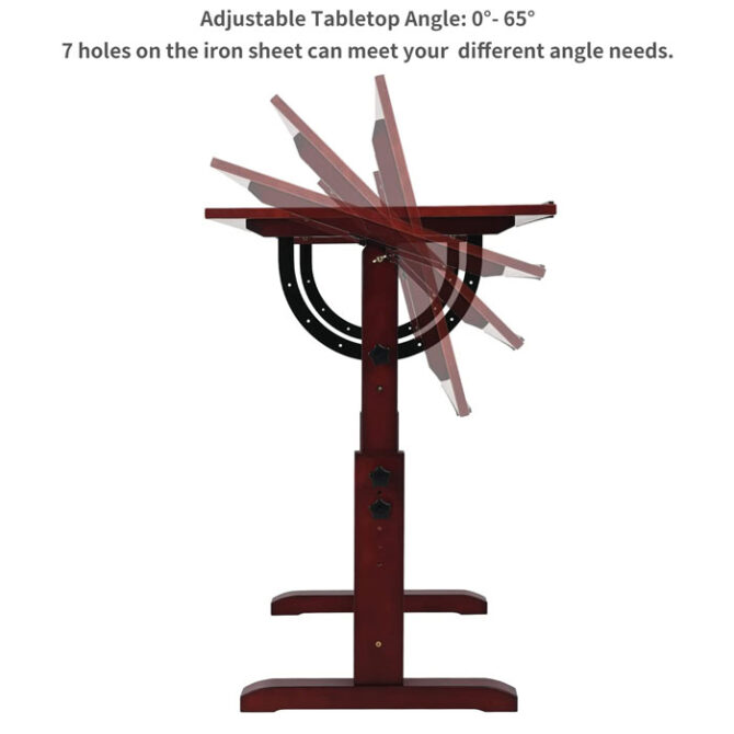 MEEDEN Vintage Wood Drafting Table & Stool Set