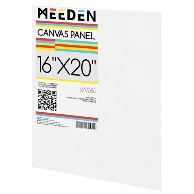MEEDEN Canvas Panel for Painting, 16"x20"
