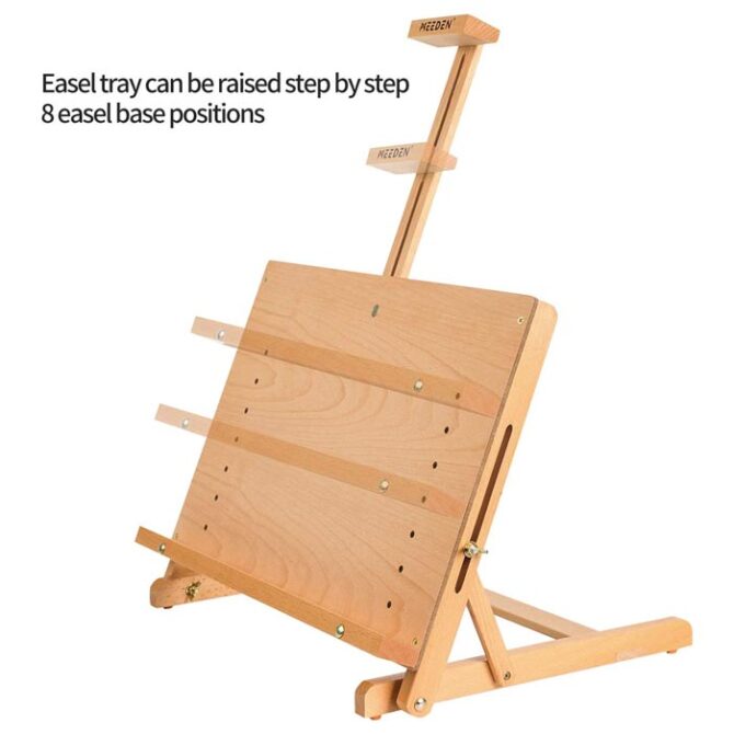 MEEDEN Solid Beechwood Adjustable Tabletop Artist Studio Easel