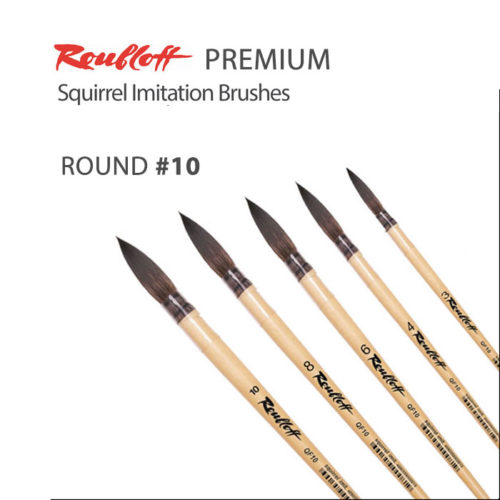 SQUIRREL IMITATION BRUSH FOR WATERCOLORS, ROUND #10