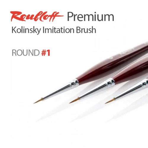 Roubloff Kolinsky Imitation Brushes for Nail Design, Round 1