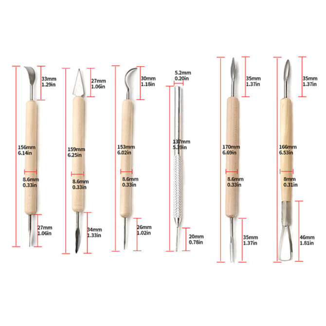Sculpture and Pottery Tool Set of 11 Pieces