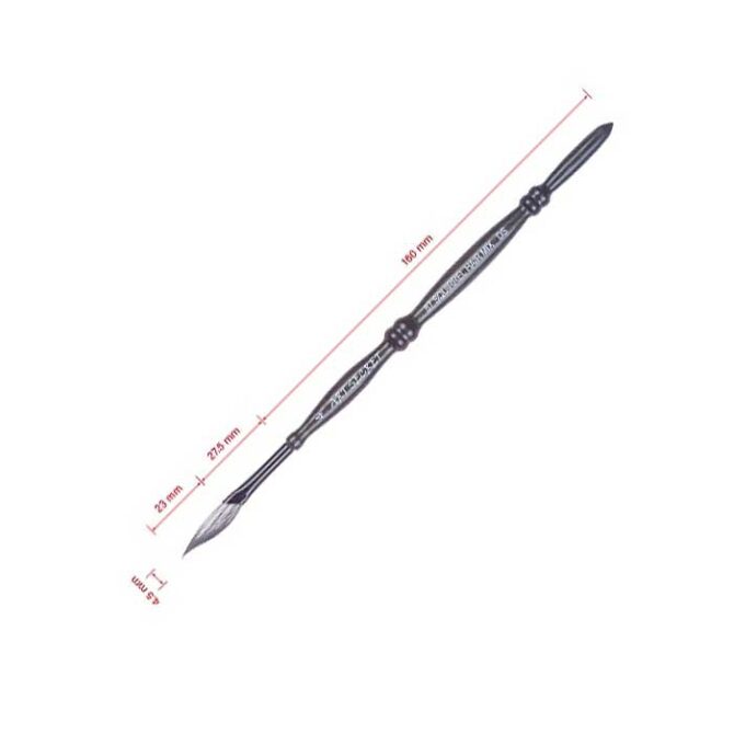 ART SECRETÂ® Watercolor Brushes. Squirrel Mix - Dagger Striper #4