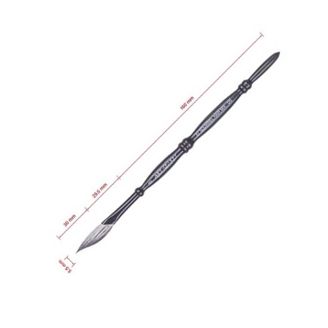 ART SECRETÂ® Watercolor Brushes. Squirrel Mix - Dagger Striper #8