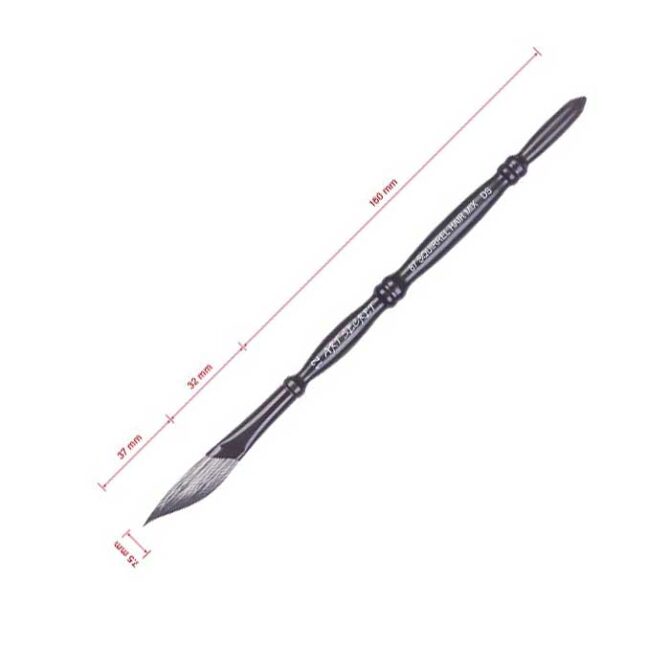 ART SECRETÂ® Watercolor Brushes. Squirrel Mix - Dagger Striper #12