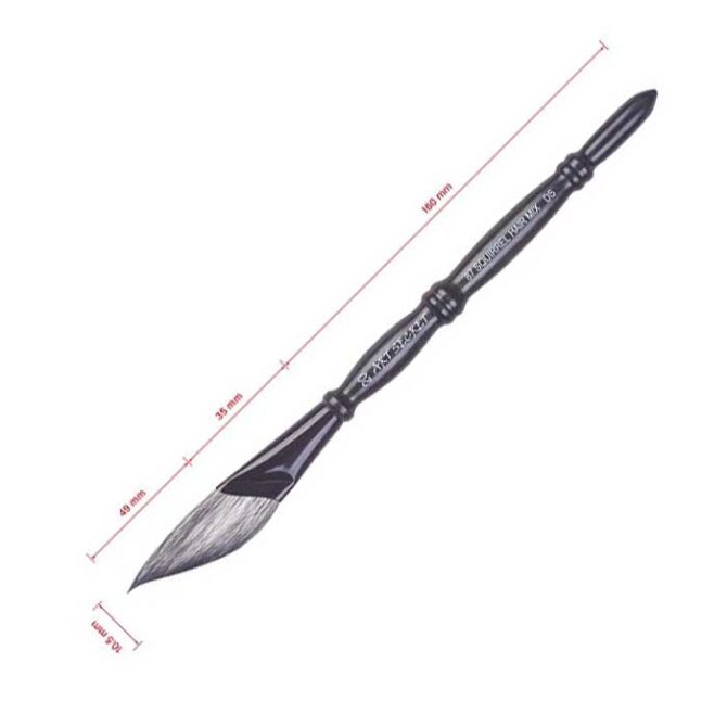 ART SECRETÂ® Watercolor Brushes. Squirrel Mix - Dagger Striper #20