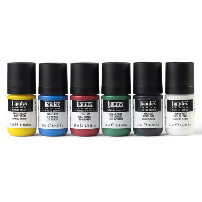 Acrylic Gouache Set - 6x22ml - Primaries