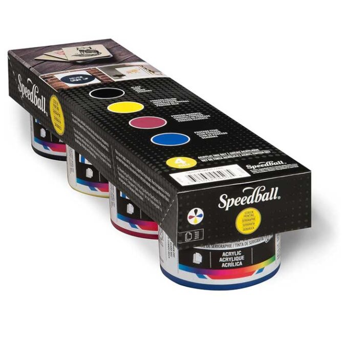 SpeedballÂ®- Screen Printing - Acrylic Ink Set of 4 Colors