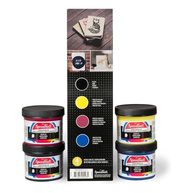 SpeedballÂ®- Screen Printing - Acrylic Ink Set of 4 Colors