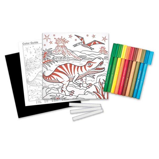 14309 Faber-Castell - Colour by Number T-Rex Foil Fun