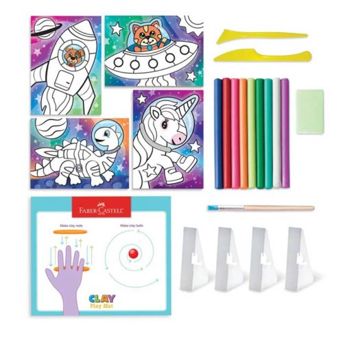 Do Art Colouring with Clay Space Pets