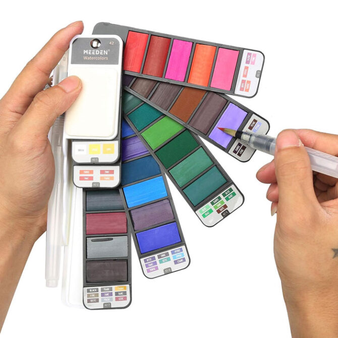 MEEDEN Travel Watercolor Set