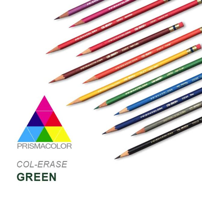 PRISMACOLOR COL-ERASE PENCILS GREEN
