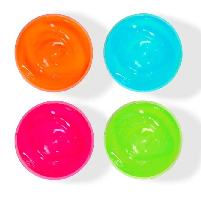 Speedball Fabric Screen Printing Ink Set, 4oz Fluorescent Colors: Hot Pink, Lime Green, Orange & Blue
