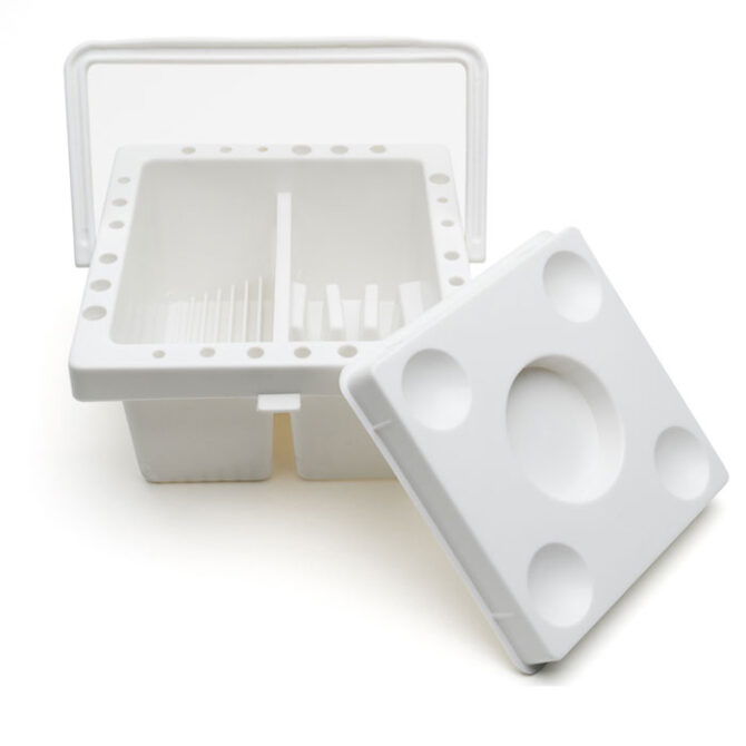 Plastic 6 1/2" Square Brush Cleaning Basin