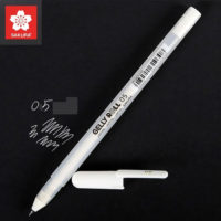 The white gel pen is perfect for drawing and design drafting. The writing is smooth with no dry spots.