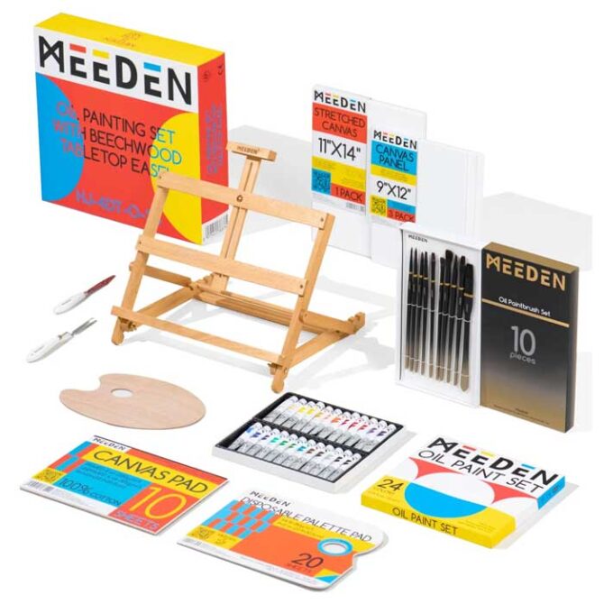 BM-0053 MEEDEN 44 Pcs Oil Painting Set