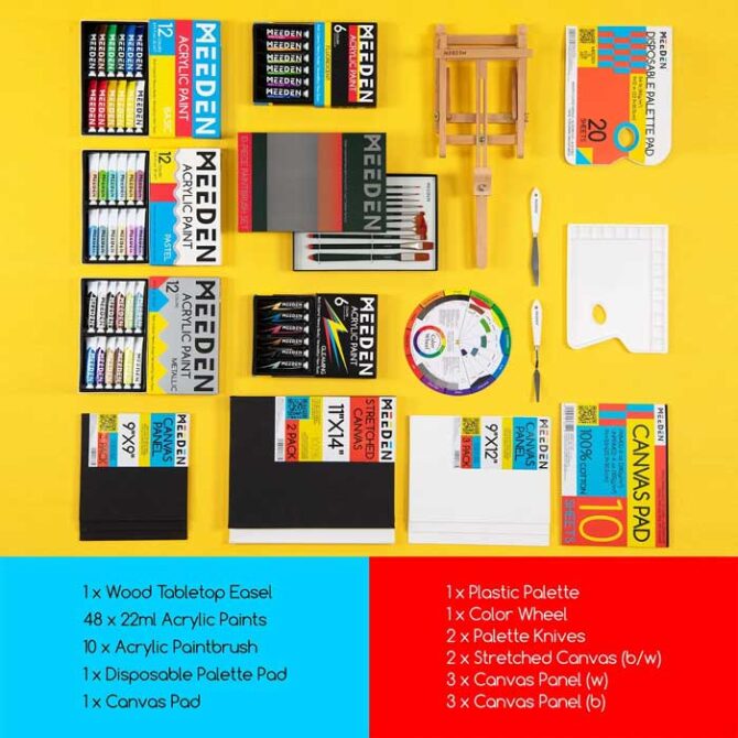 HJ6CT40 MEEDEN 72 Pieces Acrylic Painting SetHJ6CT40 MEEDEN 72 Pieces Acrylic Painting Set