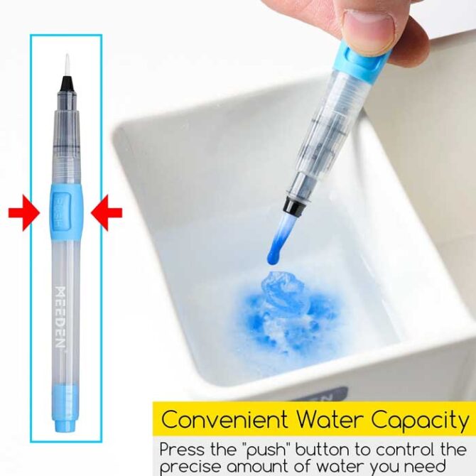 MEEDEN Refillable Watercolor Brush Pen Set of 3
