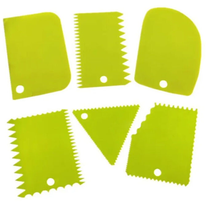 Pottery Plastic Scraper Tool - 6 Pieces