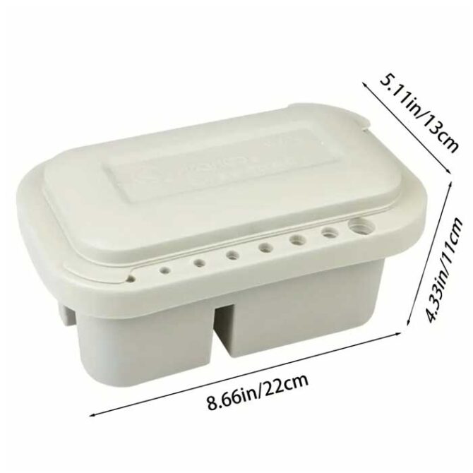 Plastic Rectangular Brush Cleaning Basin with Cover