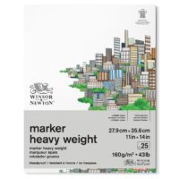 76910 Winsor & Newton Bleedproof Heavy Weight Marker Paper Pad - 11x14 inches
