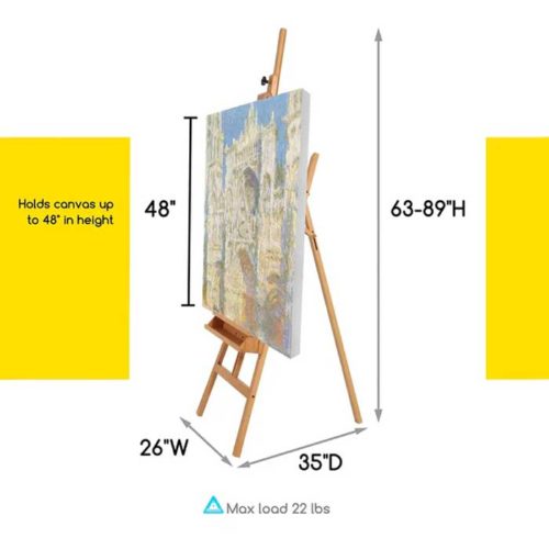 MEEDEN Large A-Frame Adjustable Artist Easel Stand - W09B