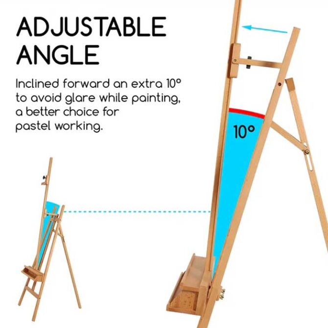 MEEDEN Large A-Frame Adjustable Artist Easel Stand - W09B