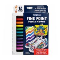 Crayola - Fine Line Doodle Markers, 12 Colours