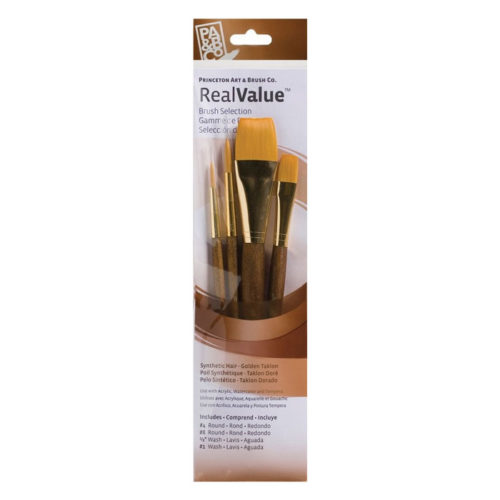 9147 Princeton RealValue Golden Taklon Brush Set