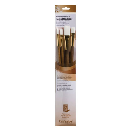 9147 Princeton RealValue White Taklon Brush Set