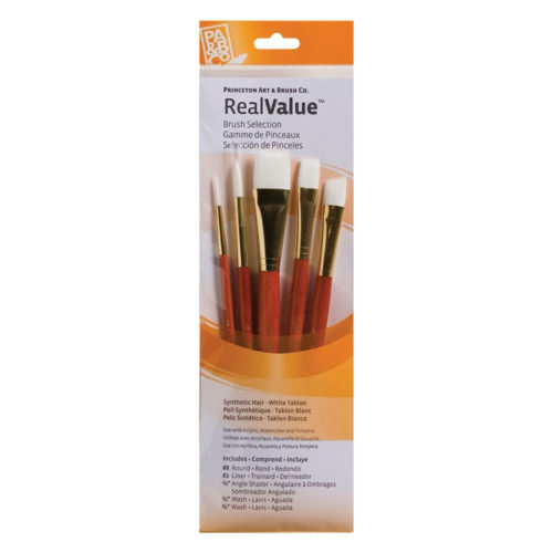 9151 Princeton RealValue White Taklon Brush Set