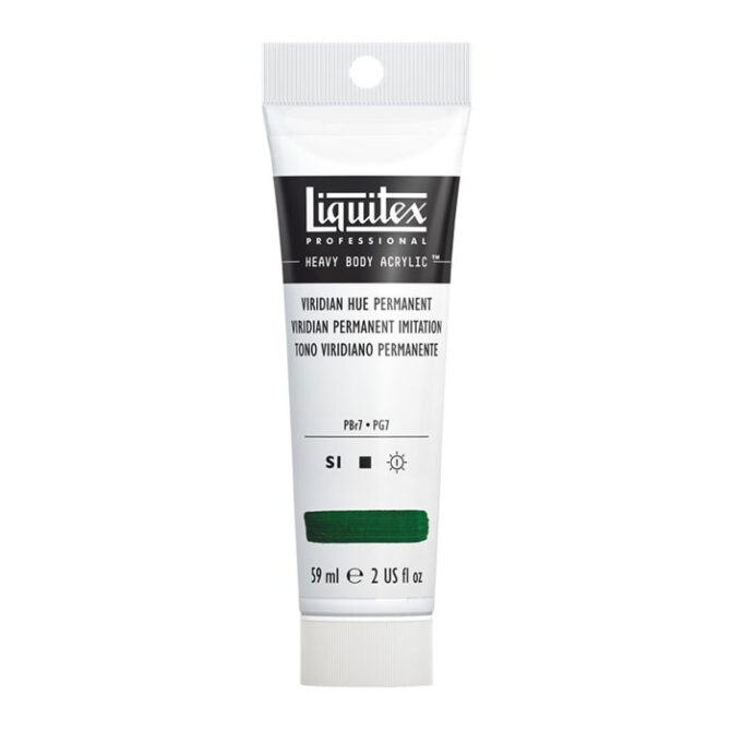 Liquitex Professional Heavy Body Acrylic Paint 2-Ounce Tube, Viridian Hue Permanent - Series 1
