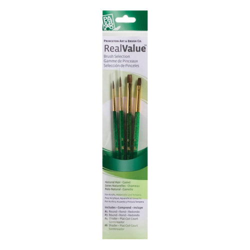 9110 Princeton RealValue Synthetic White Taklon Brush Set