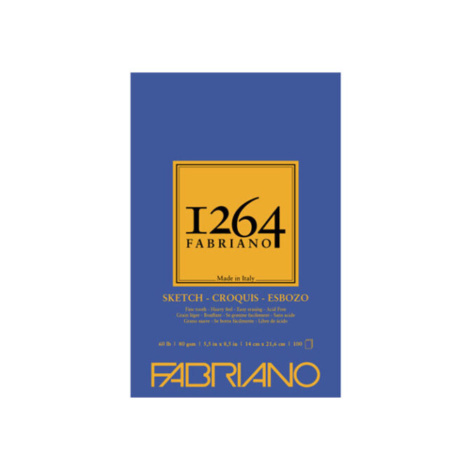 19100577 FABRIANO 1264 Sketch Paper Pad - 5.5x8.5 inches