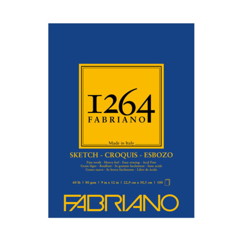 19100578 FABRIANO 1264 Sketch Paper Pad - 9x12 inches