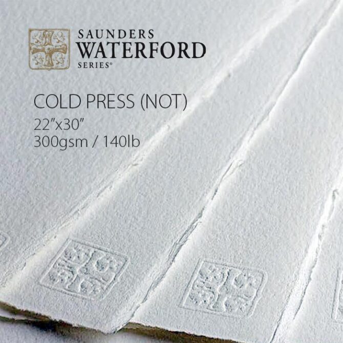 SAUNDERS WATERFORDÂ® - Cold Press (NOT) Watercolor Paper Sheet - 22x30in