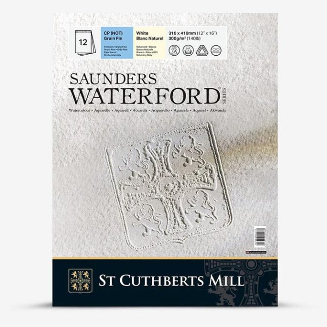 SAUNDERS WATERFORDÂ® - Cold Press (NOT) Watercolour Paper Pad - 12x16 inches