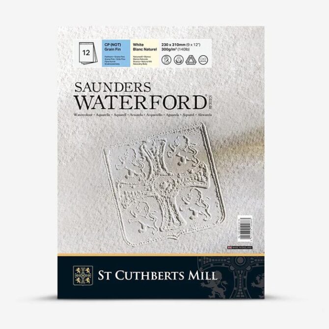SAUNDERS WATERFORDÂ® - Cold Press (NOT) Watercolour Paper Pad - 9x12 inches